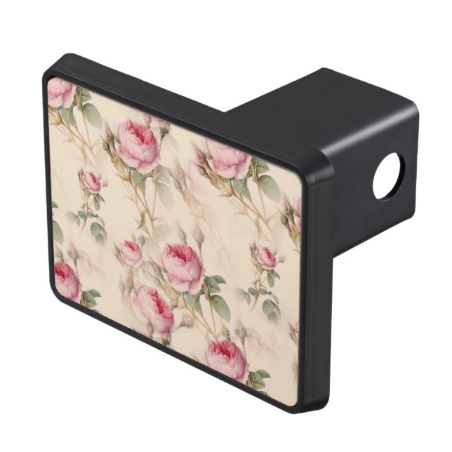 Beautiful Vintage Floral Trailer Hitch Cover (Top Right)