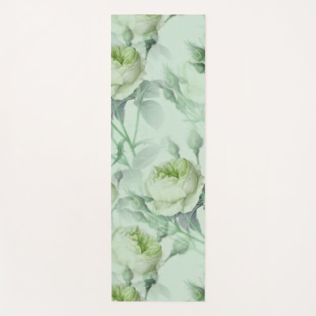 Beautiful Vintage Floral Yoga Mat (Front)