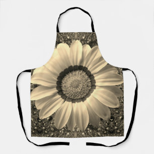 Beautiful vintage flower on abstract background   apron