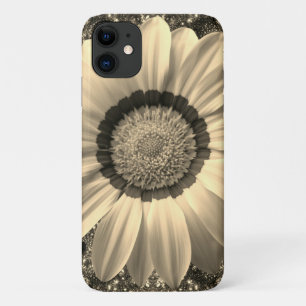 Beautiful vintage flower on abstract background   iPhone 11 case