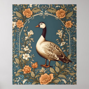 Beautiful Vintage Goose William Morris Inspired Poster
