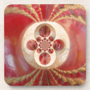 Beautiful Vintage Graphic Leather Cricket Balls Coaster