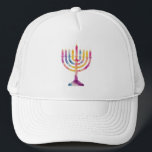 Beautiful Vintage Hanukkah Menorah Happy Hanukkah Trucker Hat<br><div class="desc">Beautiful Vintage Hanukkah Menorah Happy Hanukkah</div>