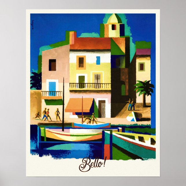 Beautiful Vintage Italian Travel Poster (Front)