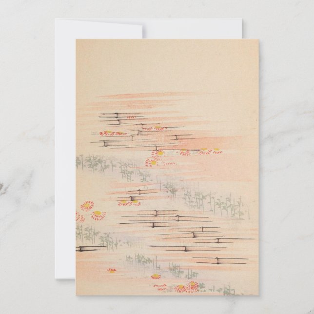 Beautiful Vintage Japanese Design Invitation (Front)
