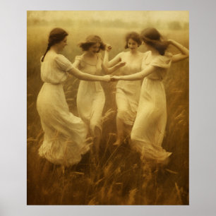 Beautiful vintage ladies poster