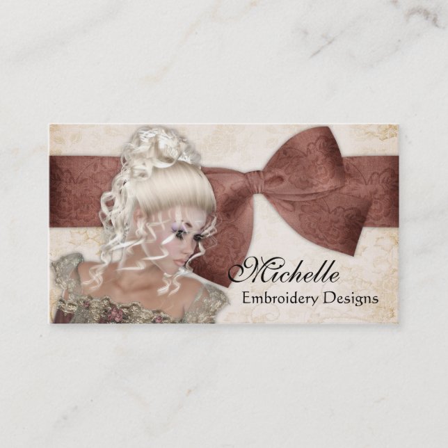 Beautiful Vintage Lady 1 Business Cards (Front)