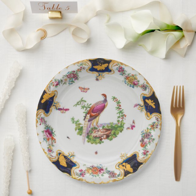 Beautiful Vintage Mecklenburg-Strelitz Chelsea Paper Plate (Wedding)