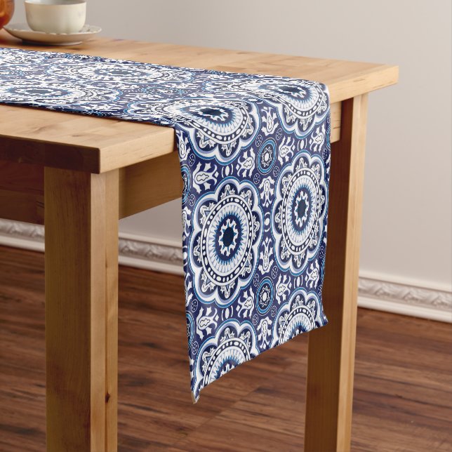 💙🤍Beautiful Vintage Mediterranean Azulejos  Short Table Runner (In Situ)