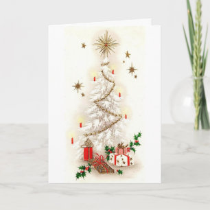 Beautiful Vintage Mid Century Mod Christmas Tree Holiday Card