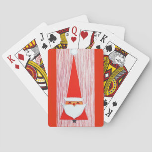Beautiful Vintage Mid Century Santa Playing Cards