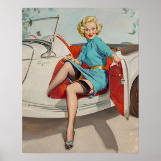 Beautiful Vintage Pin Up Art Poster - Gil Elvgren
