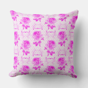 Beautiful Vintage Purple Floral Outdoor Pillow