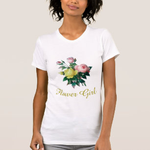 beautiful vintage rose flowers flower girl T-Shirt