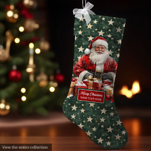 Beautiful Vintage Santa Stocking Your Custom Name