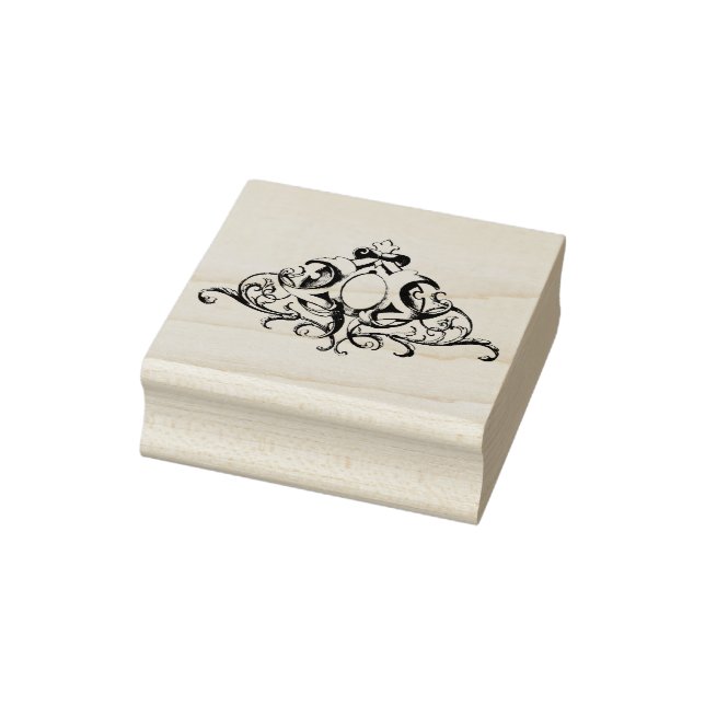 BEAUTIFUL VINTAGE SCROLLS RUBBER STAMP (Stamp)