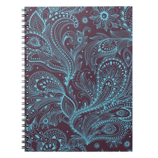 Beautiful vintage seamless ornament notebook (Front)