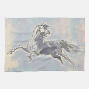 Beautiful Vintage Style Horse Art Kitchen Towel