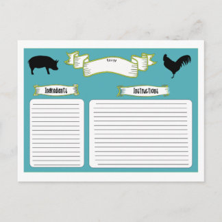 Beautiful Vintage Style Recipe Cards