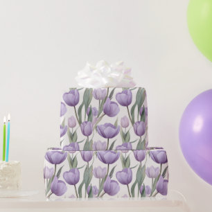 Beautiful Vintage Tulip Bouquet Wrapping Paper