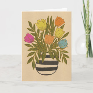 Beautiful Vintage Tulips Card