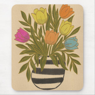 Beautiful Vintage Tulips Mouse Pad