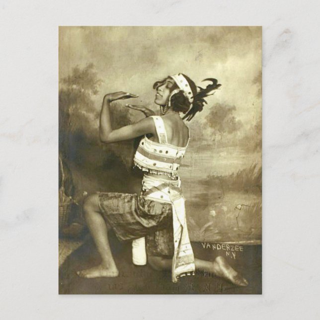 Beautiful Vintage Vaudeville Dancer Postcard (Front)