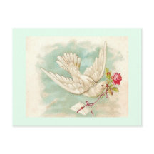 BEAUTIFUL Vintage Victorian Dove Letter