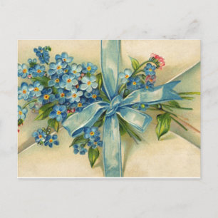 Beautiful Vintage Victorian Forget-Me-Not Postcard