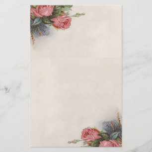 Beautiful Vintage Victorian Roses Stationery