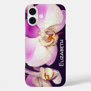 Beautiful Violet White Floral Orchid Photo Custom iPhone 16 Plus Case