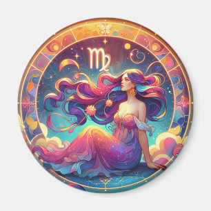 Beautiful Virgo Woman Horoscope Art Magnet
