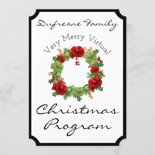 Beautiful Virtual Christmas Program Invitation