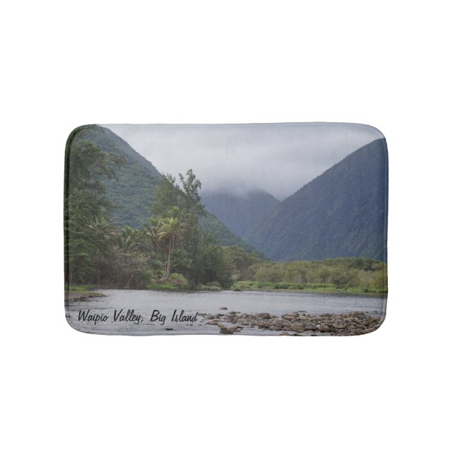 Beautiful Waipio Valley Bath Mat (Front)