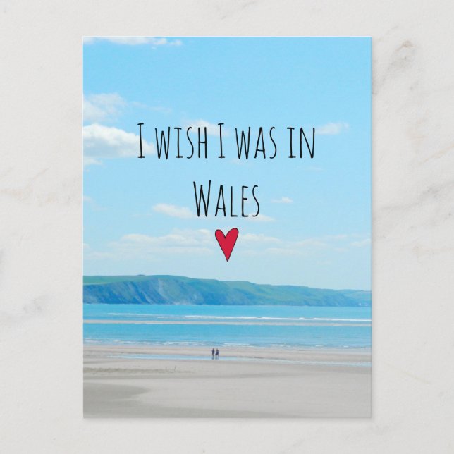 Beautiful Wales Sea Beach Landscape Aberdovey Postcard (Front)