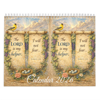 Beautiful Wall Calendar with Scripture