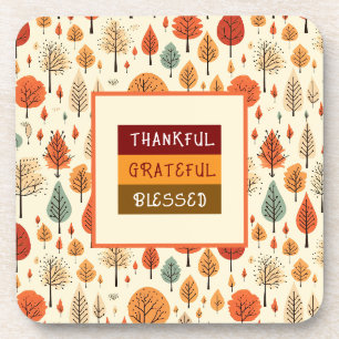 Beautiful warm autumn leaves coaster