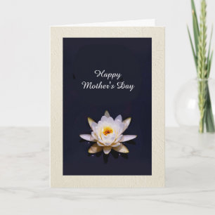 Beautiful Water Lily personalized Mother's Day Card