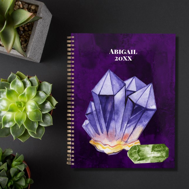 Beautiful Watercolor Amethyst Beryl Green Purple Planner (Creator Uploaded)