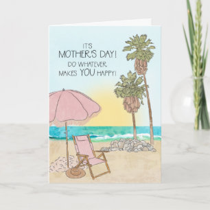 Beautiful Watercolor Beach Happy Mother's Day Card