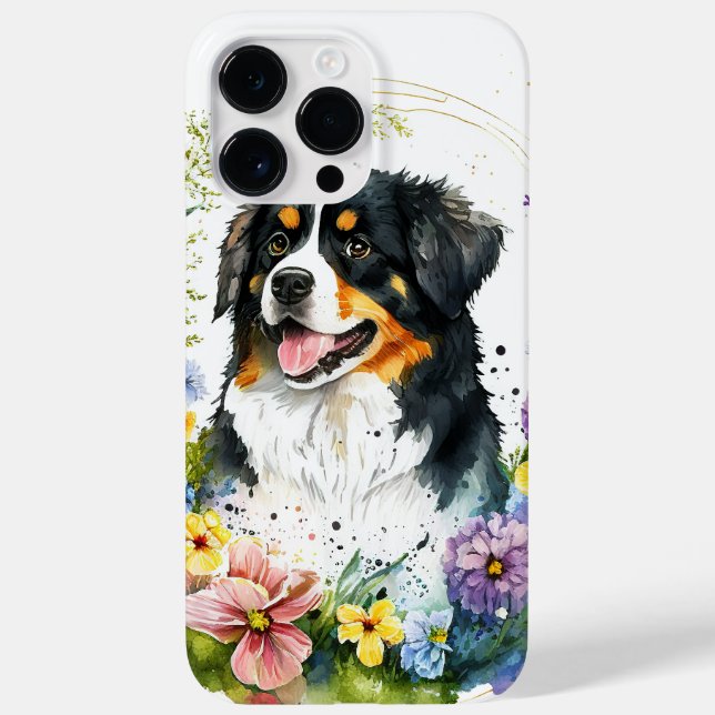 BEAUTIFUL WATERCOLOR BERNESE MOUNTAIN DOG Case-Mate iPhone CASE (Back)
