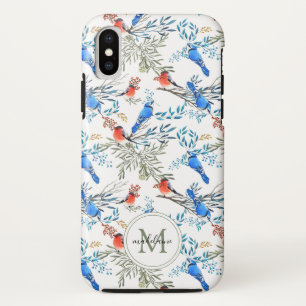 Beautiful Watercolor Birds and Foliage Pattern Case-Mate iPhone Case