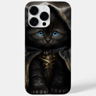 BEAUTIFUL WATERCOLOR BLACK CAT WITH GOLD VEIL Case-Mate iPhone 14 PRO MAX CASE