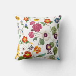 Beautiful Watercolor Botanical Throw Pillow