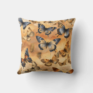 Beautiful Watercolor Butterflies Throw Pillow
