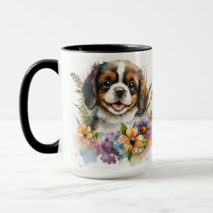 BEAUTIFUL WATERCOLOR CAVALIER KING CHARLES SPANIEL MUG