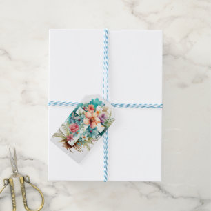 Beautiful Watercolor Christian Cross Easter Gift T Tags