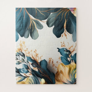 Beautiful watercolor floral jigsaw puzzle
