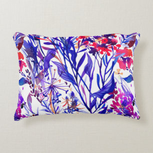 Beautiful watercolor floral seamless pattern accent pillow