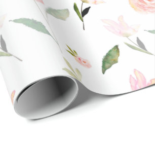 Beautiful Watercolor Floral Wrapping Paper